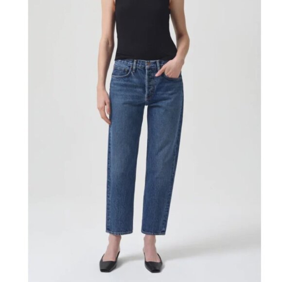 Agolde Denim - AGOLDE Parker Long Low Slung Vintage Straight Jeans in Placebo 27